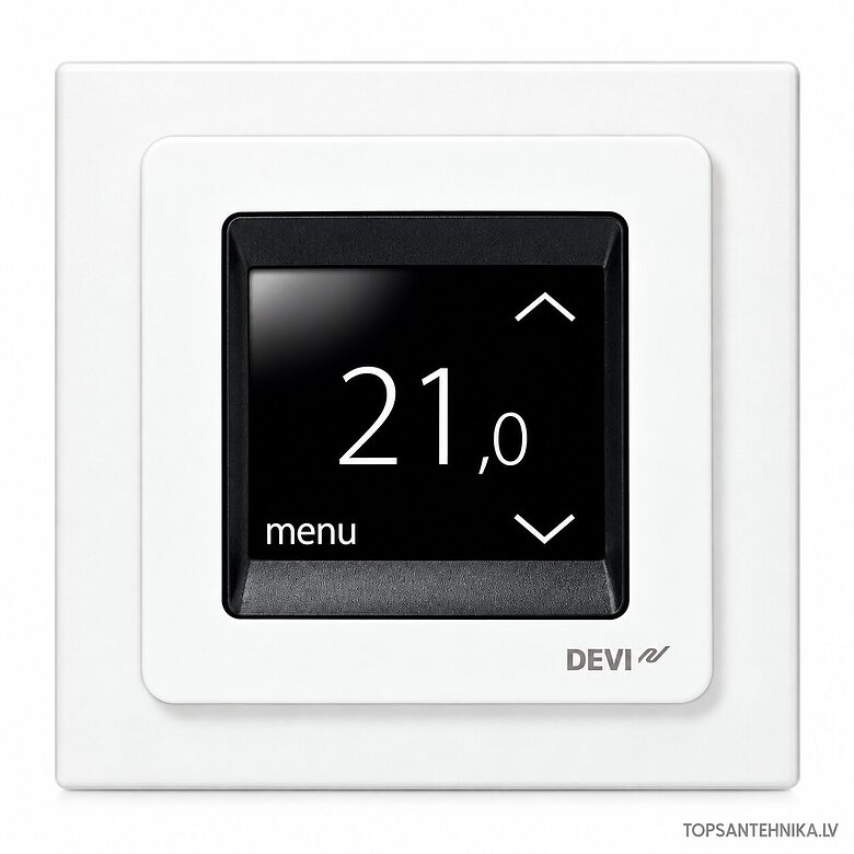 DEVI DEVIreg™ Touch ohjelmoitava termostaatti, 16 A, lattia- ja huoneanturi, 5–45 °C, 140F1064 