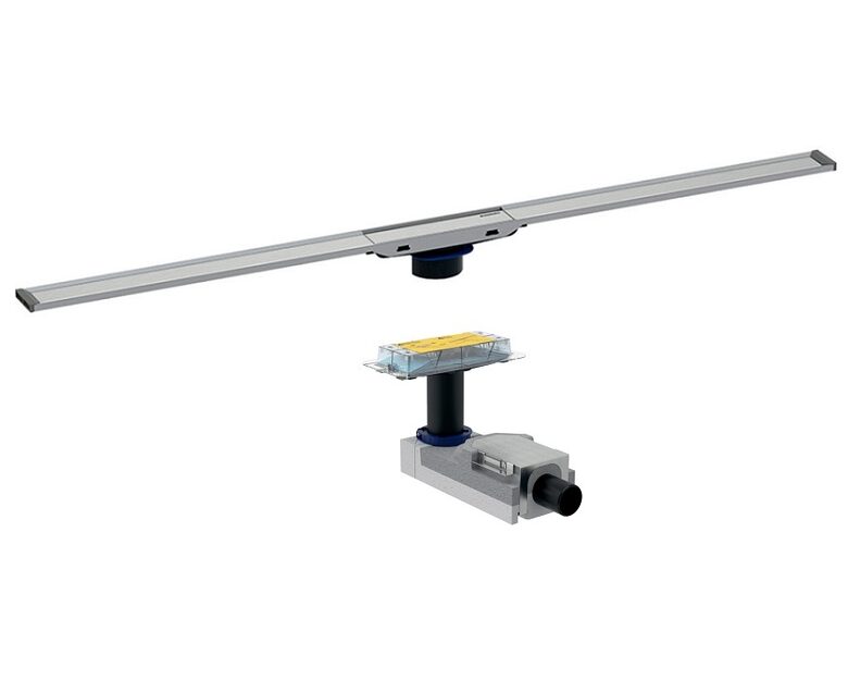 GEBERIT duširenn CleanLine SH50-50mm 154150001 + rest duširennile CleanLine20 90cm poleeritud 154450KS1 