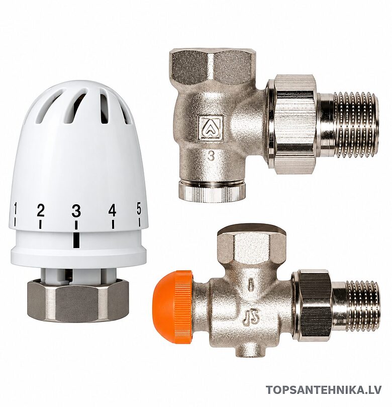HERZ patteritermostaattisarja 1/2", aksiaalinen, esisäädettävä, V762801