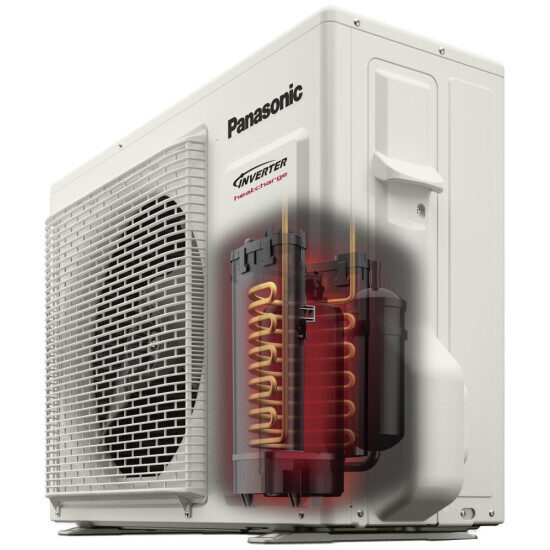 Ilmastointilaite-lämpöpumppu PANASONIC Heatcharge VZ Inverter+ 3.5/4.2kW, R32, CS-VZ12SKE / CU-VZ12SKE 