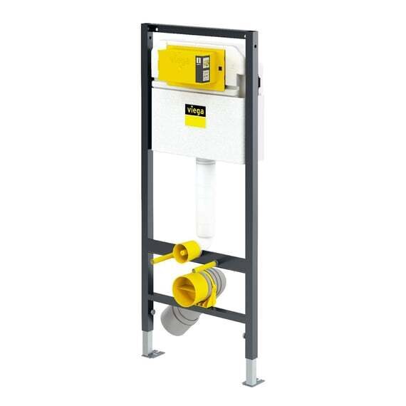 Built-in WC frame Viega Prevista 771973 + button Style 21 chrome 77323 + fasteners 