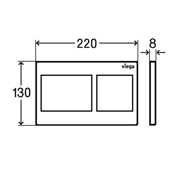 Built-in WC frame Viega Prevista 771973 + button Style 21 chrome 77323 + fasteners 