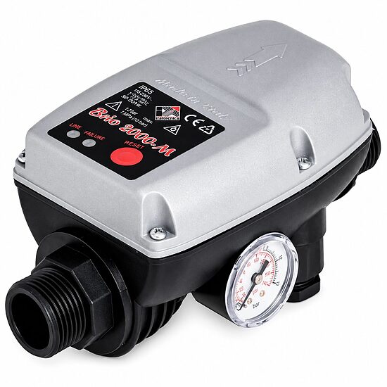 ITALTECNICA BRIO 2000-M elektroniskā sūkņa automātika ar manometru, 1", 12A