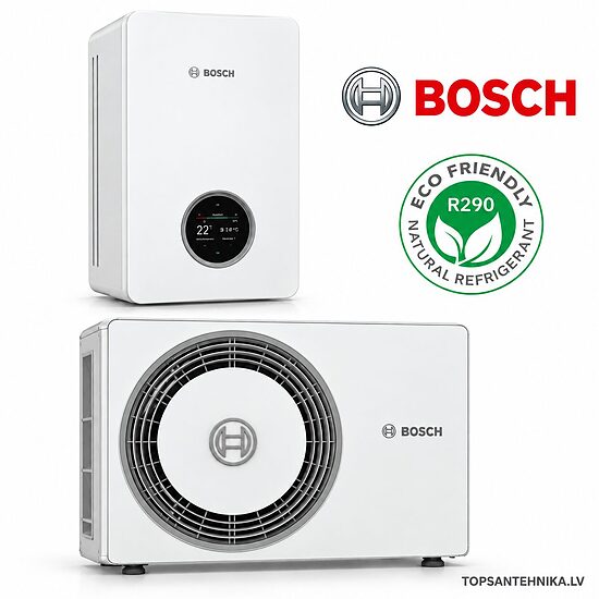 Bosch Compress 5800i AW 10 OR-T + CS5800iAW 12 MB ilma-vesilämpöpumppu 9,6 kW, 70 l puskurivaraajalla, R290 