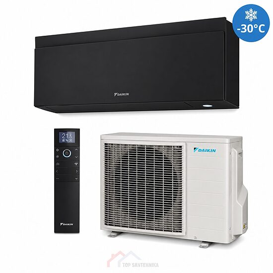 DAIKIN EMURA 3,0/3,2 kW melns gaisa kondicionieris–siltumsūknis, FTXTJ30AB / RXTJ30A