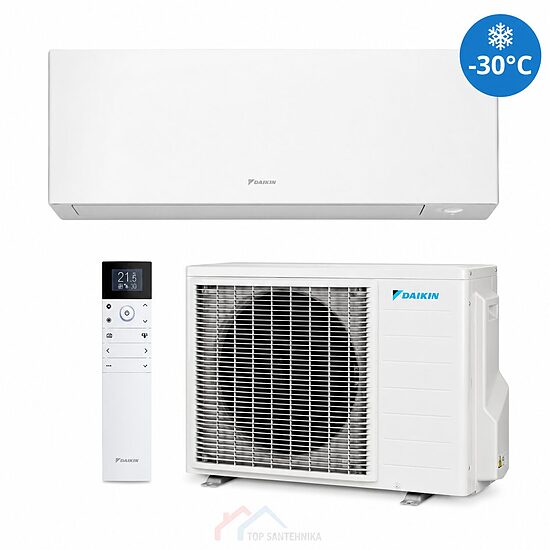 DAIKIN EMURA 3,0/3,2 kW balts gaisa kondicionieris–siltumsūknis, FTXTJ30AW-AB / RXTJ30A