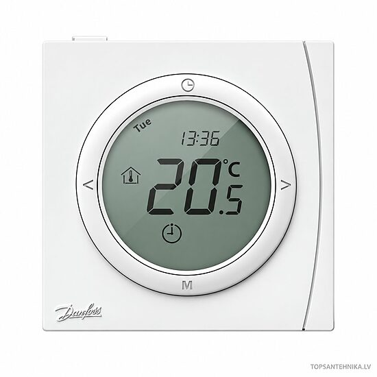 DEVI / Danfoss ECtemp Next Plus programmējams termostāts, 16 A, grīdas + telpas sensors, 088L0121 
