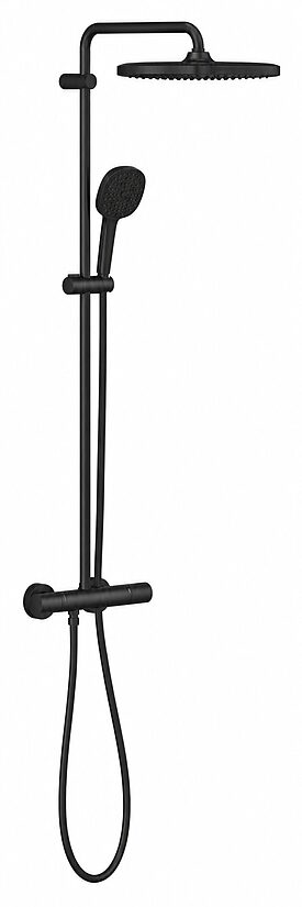 GROHE Tempesta Cube 250 dušo sistema su termostatu, matinės juodos spalvos, 266892431 