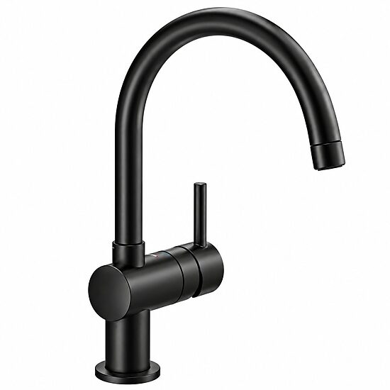 GROHE Minta virtuvės plautuvės maišytuvas su C formos snapeliu, Velvet Black, 32917KS0 