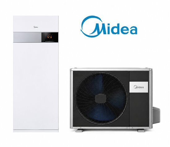 Lämpöpumppu MIDEA M-Thermal 12 kW 240L kattilalla (MHA-V12W/D2RN8-B2 / HBT-A160/240CD90GN8-B2) 