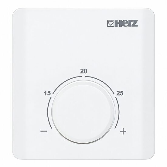HERZ room temperature controller for underfloor heating, 230 V AC, 10–28 °C, 3F79911