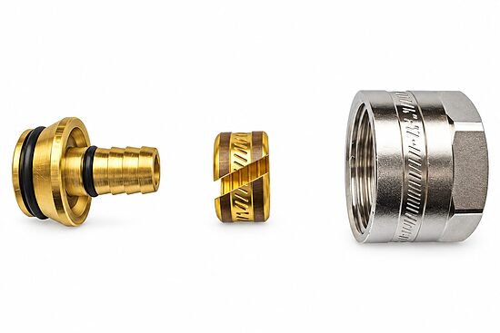 HERZ Eurocone-liitin G 3/4" muovi- ja monikerrosputkille, 16×2 / 17×2 / 20×2 mm, 1609803 / 1609804 / 1609808