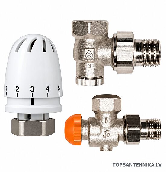 HERZ patteritermostaattisarja 1/2", aksiaalinen, esisäädettävä, V762801