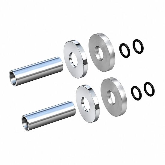 HERZ DE LUXE koristeellinen putkien peitesarja, kromattu, 16 mm, S682200