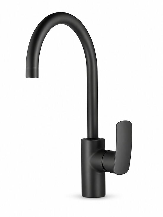 HERZ ELITE e20B virtuves izlietnes maisītājs, melns, UH00101B