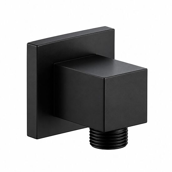 HERZ SQ BLACK a801B sieninė dušo žarnos jungtis, 1/2", juoda, UH12214B