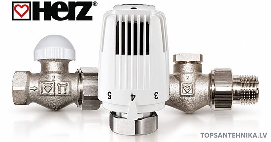 HERZ patteritermostaattisarja 1/2", suora, V772301