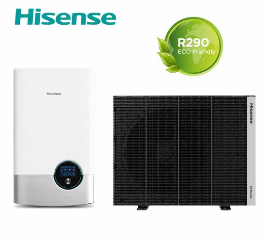 Hisense Hi-Therma II Split R290 8.0 kW oras-vanduo šilumos siurblys, AHW-080HCPB1 + AHM-100HCWBAA
