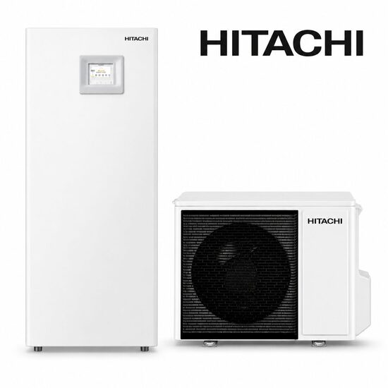 Lämpöpumppu Hitachi air H2O 600 S Combi 8 kW 220L kattilalla (ilma-vesi)