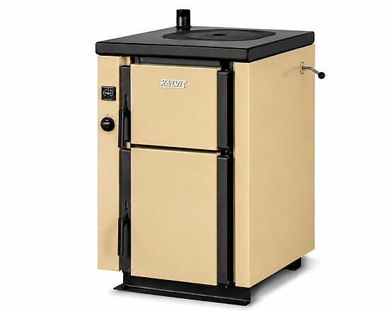 KALVIS K-4B-1 13kW heating boiler-stove, RAL1014