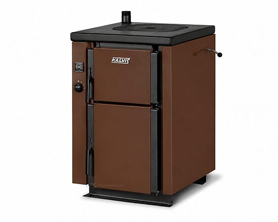 KALVIS K-4B-1 13kW heating boiler-stove, RAL8011