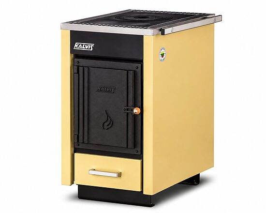KALVIS K-KO2 14kW air heating boiler-stove, RAL1014