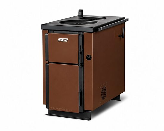 KALVIS K4N-D 18kW heating boiler-stove, RAL8011