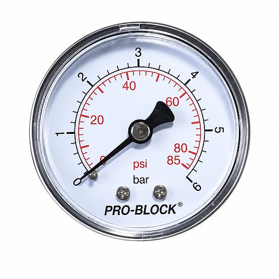 PEDROLLO MC6 manometrs 1/4", 0–6 bar, Ø50 mm