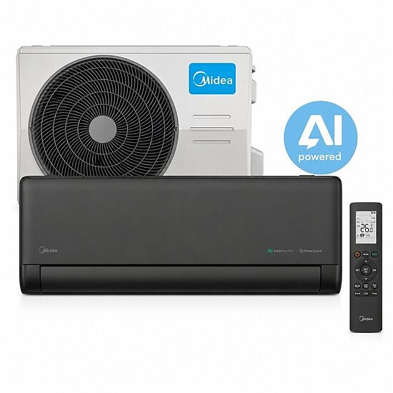 MIDEA Solstice EZ air conditioner heat pump 7.0/7.3 kW, black, EZB-24RD6-I / MX4H-24RD6