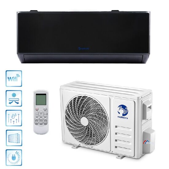 Ilmastointilaite NORDIS NOVA 6,9 / 7,1 kW (NOV24TC1B) MUSTA 