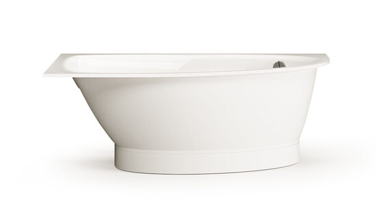 Stūra akmens masas vanna PAA TRE 170 A/D, 1700x1000 mm, balta (VATREGR/A/00, VATREGR/D/00) 