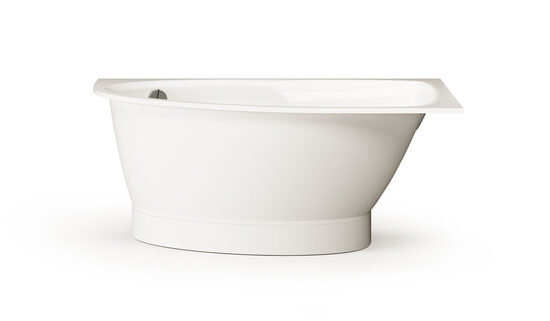 Stūra akmens masas vanna PAA TRE 150 A/D, 1500x1000 mm, balta, (VATRE/A/00; VATRE/D/00)