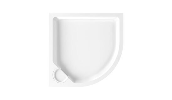 PAA CLASSIC NEW Akmens masas dušas paliktnis 90x90, balts KDPCLNRO90