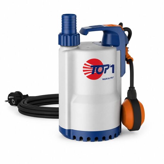 PEDROLLO TOP 1 iegremdējamais drenāžas sūknis tīram ūdenim, 0,25 kW
