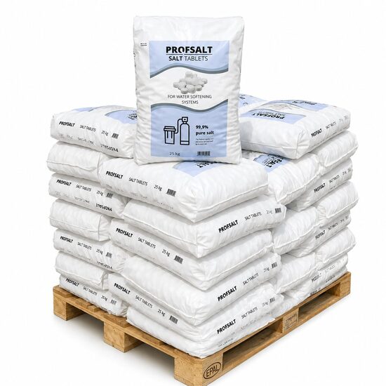 PROFSALT sāls tabletes ūdens mīkstināšanai, 1000 kg palete / 40 × 25 kg