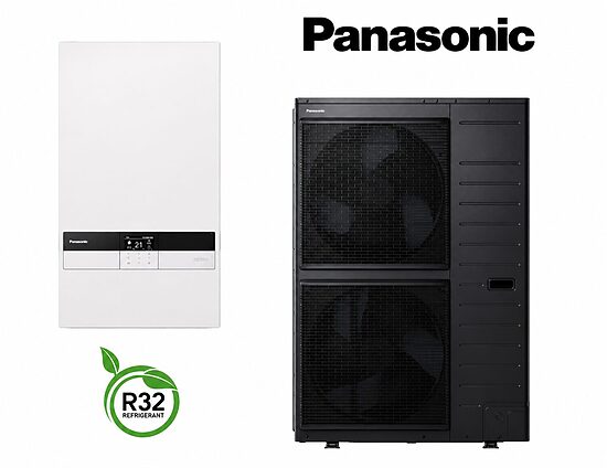 Panasonic Aquarea T-CAP K Bi-bloc Air-to-Water Heat Pump, 9.0 kW, 400/230 V, Without Tank, WH-SXC09K3E8 / WH-UXZ09KE8