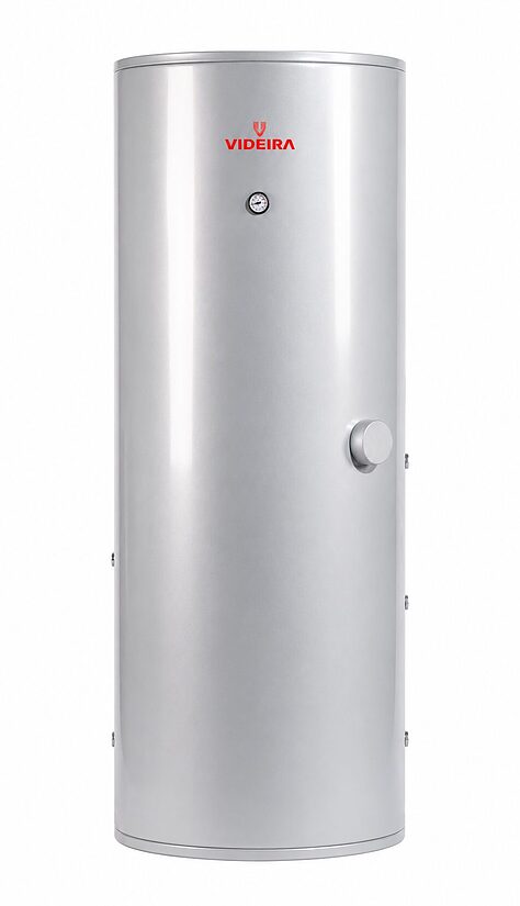 VIDEIRA AISI 444 lattiamallinen yhdistelmävedenlämmitin, 150 l, 1 lämmönvaihdin 1,4 m², 39 kW, ruostumaton teräs