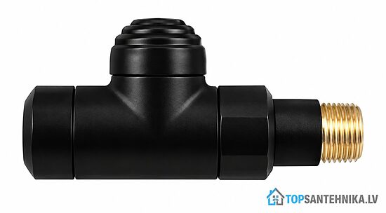 HERZ DeLuxe patterin paluuventtiili 1/2", suora, mattamusta, 1372549