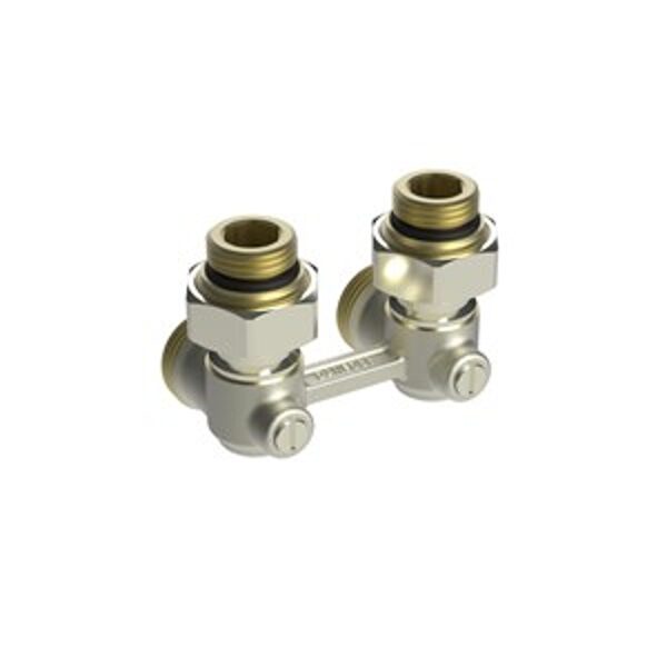 Danfoss RLV-KB H-shaped radiator valve, angled with nipples 1/2", 003L0394