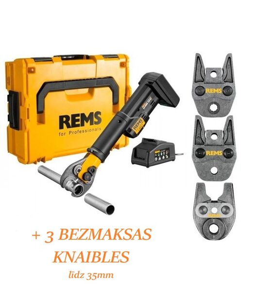 REMS 578010 - Mini-Press 22 V ACC Basic Pack (Steel Case) - REMS