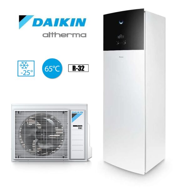 Heat pump DAIKIN ALTHERMA 8.0 kW with 180L boiler (08S18E6V-E9W/08EVH) 