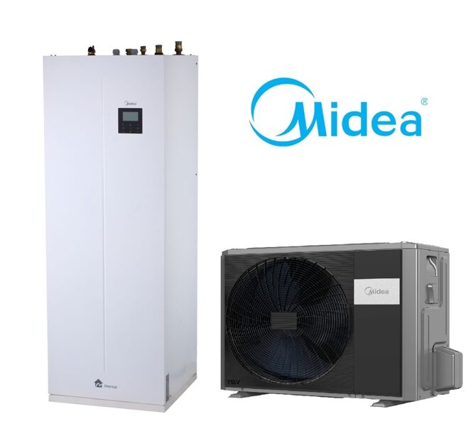 Heat pump MIDEA M-Thermal 8 kW with 190L boiler (MHA-V8W/D2N8-B2 / HBT-A100/190CD90GN8-B) 