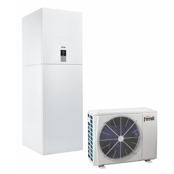Šilumos siurblys FERROLI OMNIA ST 3.2 skirtas 16 padalinių instaliacijai su 240 litrų boileriu, 0XHTGSWA
