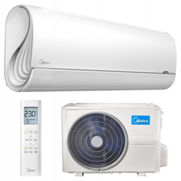 Midea gaisa kondicionieris-siltumsūknis Breezeless 2.6/2.9kW (MSFAAU-12HRFN8-QRD6GW / MOX230-12HFN8-QRD6GW-B) 