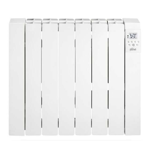 Alumīnija elektriskais eļļas radiators FERROLI Rimini DP 100, 1000W, 17EY5055