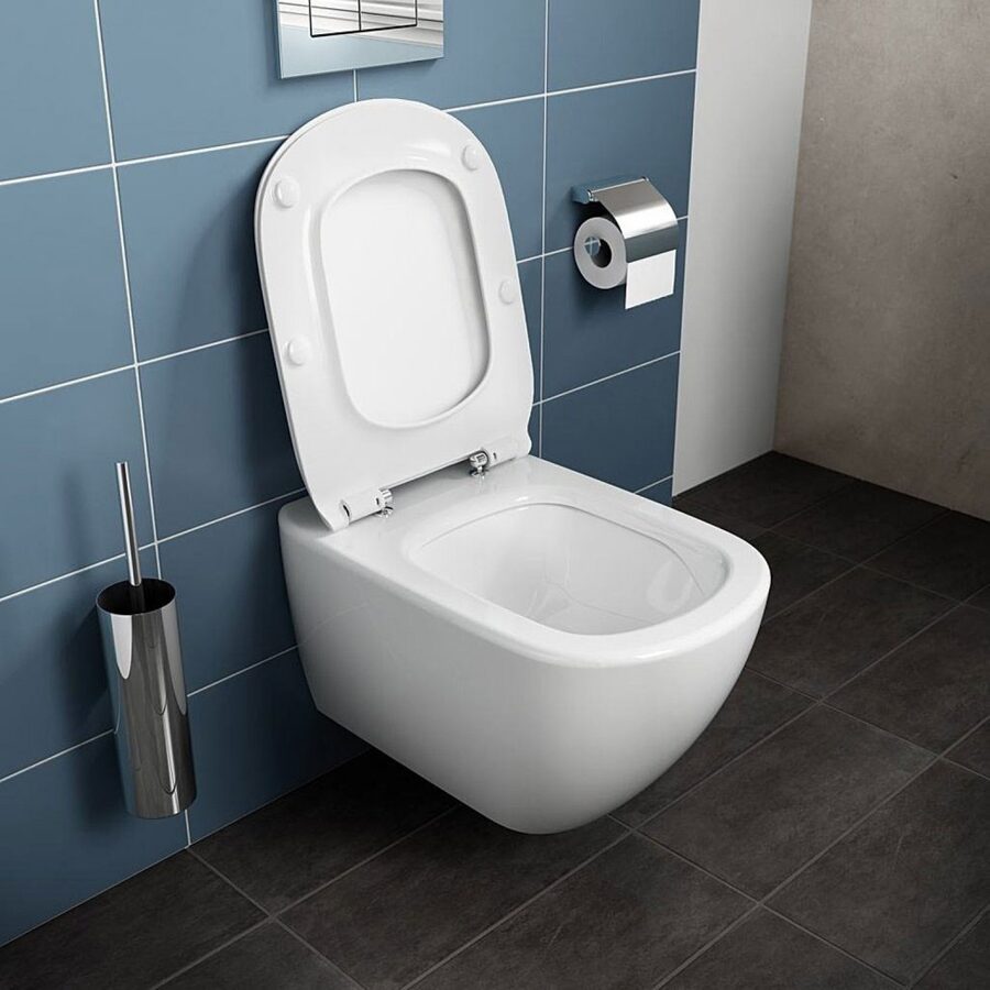 WC sienas pods IDEAL STANDART TESI Aquablade ar Soft Close vāku, balts T354601